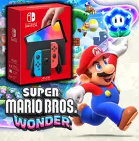 Nintendo Switch OLED Neon Blue & Red - Brand NEW Open Box