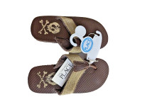 he Children's Place Boy Brown Flip Flop Beach Sandal 10-11/12-13