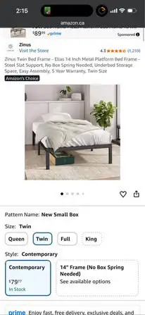 Sealy Posturepedic Single Mattress + Bedframe in Beds & Mattresses in Peterborough - Image 5
