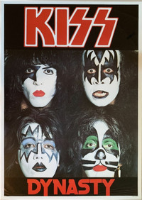 Kiss Dynasty Sealed Vintage 90's Reprint Poster -Made in E.E.C