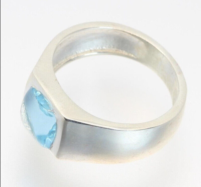 Art4u2enjoy (J) Men’s Blue Topaz Ring with 4.25CTS APP $650 in Jewellery & Watches in Pembroke
