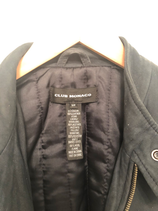 Veste Moto cuir CLUB MONACO leather Biker jacket (size S) dans Hommes  à Ville de Montréal - Image 4