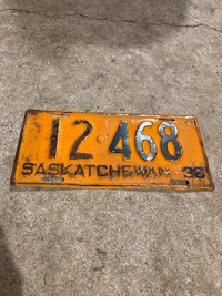 1936 Saskatchewan license plate