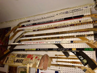 VINTAGE WOODEN HOCKEY STICKS - MANY AUTOGRAPHED -MUST SEE PHOTOS
