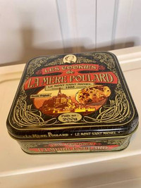 Empty Cookie Candy Tin Box - LES COOKIES de LA Mere Poulard - FR