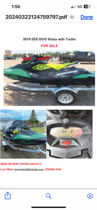 Sea doo spark, 2019with trailer and stereo . 