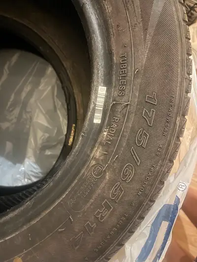 Excellent condition. Set of 4 tires. Used for one season only. $100 for all four. Priced for quick s...