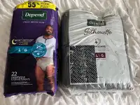 2 Packages of Men’s Size Large Depends 