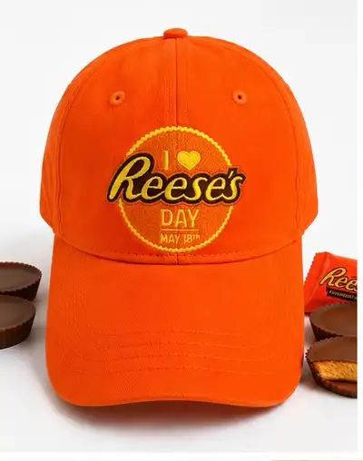  Reese’s Day Orange Adjustable Baseball Cap, View more