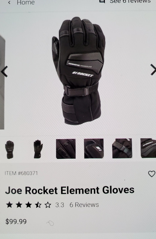 Excellent Condition Joe Rocket cool weather motorcycle gloves. in Motorcycle Parts & Accessories in Winnipeg - Image 4