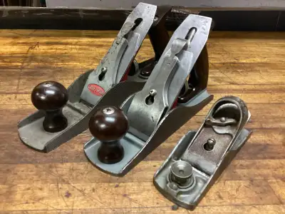3-CRAFTSMAN HAND PLANES/NO. 5C JACK/NO. 4 SMOOTH/NO. 9 1/2 BLOCK, View more
