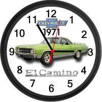 1971 Chevrolet El Camino (Lime Green Metallic) Custom Wall Clock