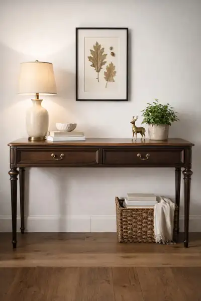 Refinished Vintage Sklar Peppler Console Table, View more