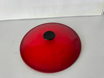 Le Creuset France Red Cast Iron 22 Round Dutch Oven Lid Like New, View more