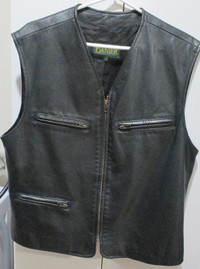 Leather Vest - Men's Large Size - Made by Danier