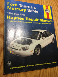 Haynes Repair Manual - Ford Taurus Mercury Sable