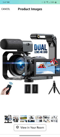 New  4K 56MP Dual Lens Camcorder Video Camera 