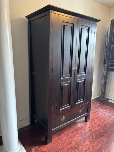 Pier 1 Shanghai Espresso Brown Solid Wood Armoire, View more