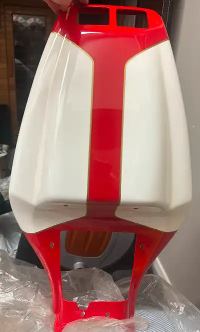 Ducati MonoPosto rear tail seat fairing super high quality Italian reproduction red & white with gol...