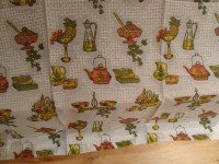 Mid Century Kitchen Café Curtains .