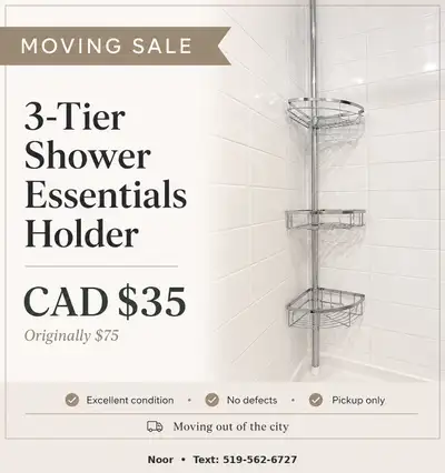 3-Tier Shower Essentials Holder, View more