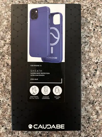 CAUDABE iPhone 14 Case Steel Blue (MagSafe)