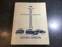 1992 Ford Festiva Service Manual DA 1.3L Mazda B Series GL Sport