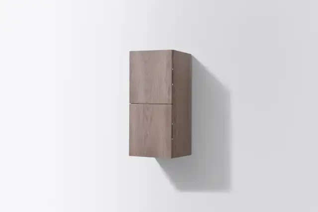 28" Grey Oak/Butternut Wall-Mounted Floating Bathroom Vanity Sid in Cabinets & Countertops in Calgary - Image 4