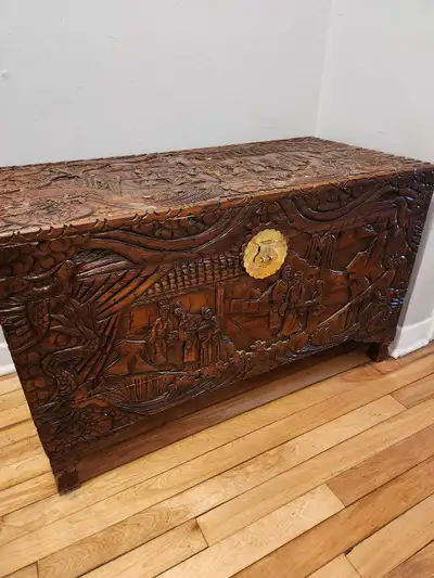 Hand Carved Trunk, View more