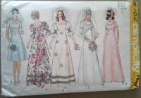 Simplicity 5462 -Wedding or Bridesmaid Dress - 1972