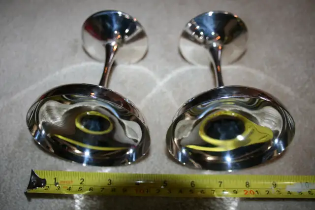 PAIR of SILVER PLATED CHAMPAGNE GLASSES GOBLETS F.B.R. EP BRASS63005668502529122