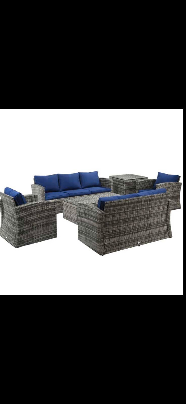 outdoor Patio Furniture Set, Rattan Wicker Patio Sofa Set in Patio & Garden Furniture in Markham / York Region - Image 2