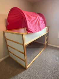 IKEA Kura reversible twin bed frame and canopy (Moving sale)