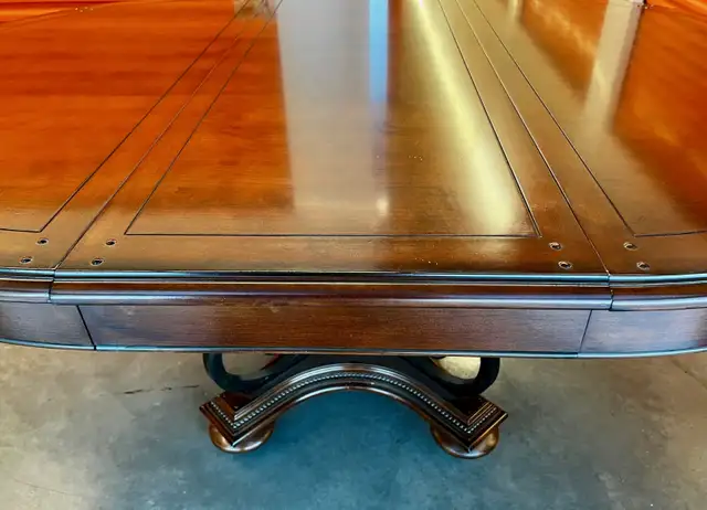 PRICED TO GO! Wood Dining Set | Table + 4 Leather Chairs