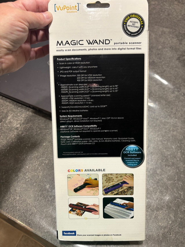 Scanner magic wand Vu point solution dans Imprimantes, Scanneurs  à Longueuil/Rive Sud - Image 2