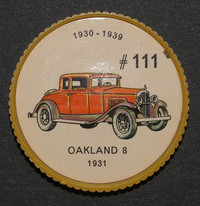 Jeton jello #111 / jello token / voiture / Oakland 1931