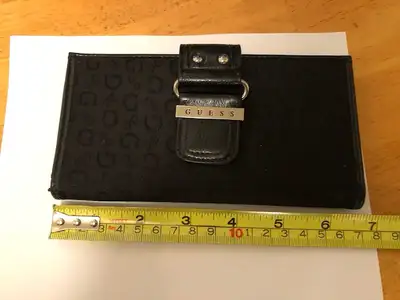 Guess Wallet $10, 6 1/2” x 3 1/2” black, View more