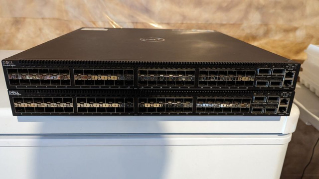 Two Dell Force10 S4810P-AC 48 and Two Cisco WS-C3750X-48 in Networking in Brantford - Image 3