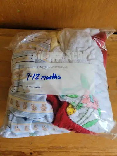 Baby sleepers 9 - 12 month All for $5 Blue with bears White yellow ducky White yellow snail Red with...