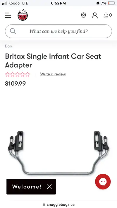 Bob Britax infant car seat adapter for Bob strollers, View more