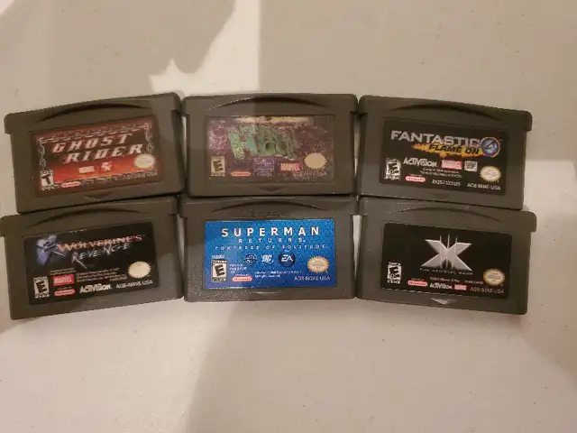 GBA Super Hero Bundle Nintendo Gameboy Advance GHOSTRIDER XMEN