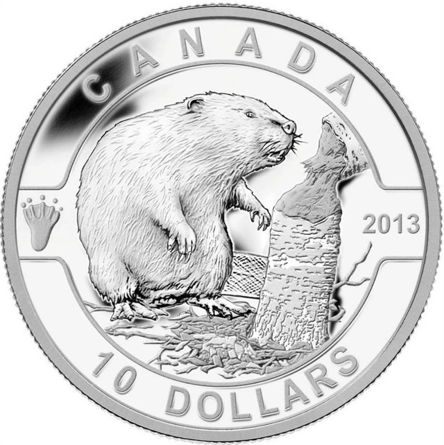 2013 $10 O Canada: The Beaver - Pure Silver Coin in Arts & Collectibles in Gatineau - Image 4