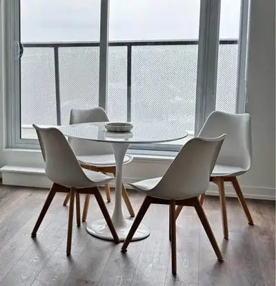 6 Eiffel chairs - white, View more