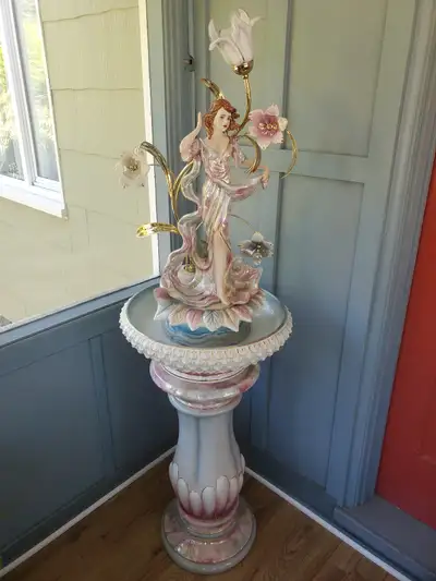 Luceno & Sons Italian Porcelain Fountain Lamp – Light + Water, View more