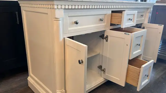 BRAND NEW Sydney 60” Double Vanity With Carrara Marble Top in Cabinets & Countertops in Oakville / Halton Region - Image 7