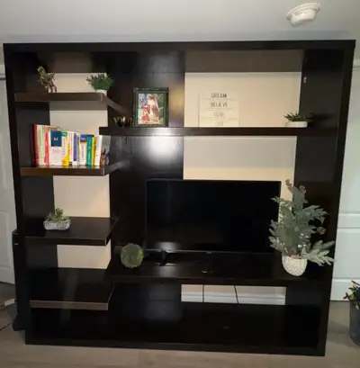 Large Entertainment Wall Unit – Espresso/Dark Brown, View more