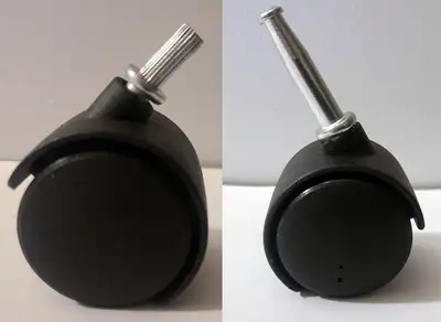40mm Long or Short Stem Caster Wheel - Office Chair Cabinet, View more