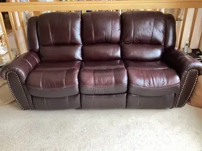 Reclining Leather Sofa & Loveseat, View more