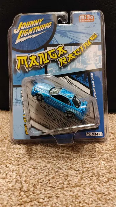 Johnny Lightning 1999 Nissan Skyline GTR R34 Manga Racing- Blue , View more