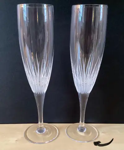 2 Discontinued Vintage BELFOR Champagne Flutes SAVANNA Pattern, View more